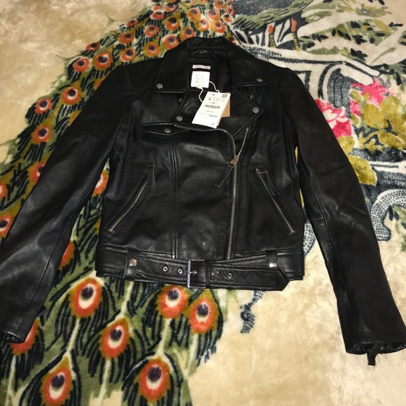 Zara Jackets & Blazers - Zara woman's TRF genuine leather jacket